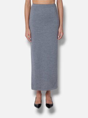 Moschino Women's Beige/Grey Wool Long Skirt Size 8